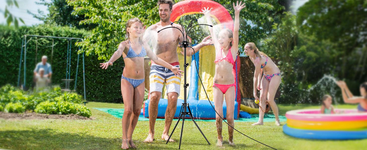 Standing Misters for Outside Patio,Portable Misting System for Cooling Outdoor - 32.8Ft Stand Misting Line with Adjustable Height 5.25 FT Stand Spray for Yard Garden BBQ Party Pool Water Playing Beach Tropical Sprinklers Standing Misters for Outside Patio,Portable Misting System for Cooling Outdoor - 32.8Ft Stand Misting Line with Adjustable Height 5.25 FT Stand Spray for Yard Garden BBQ Party Pool Water Playing Beach Tropical Sprinklers