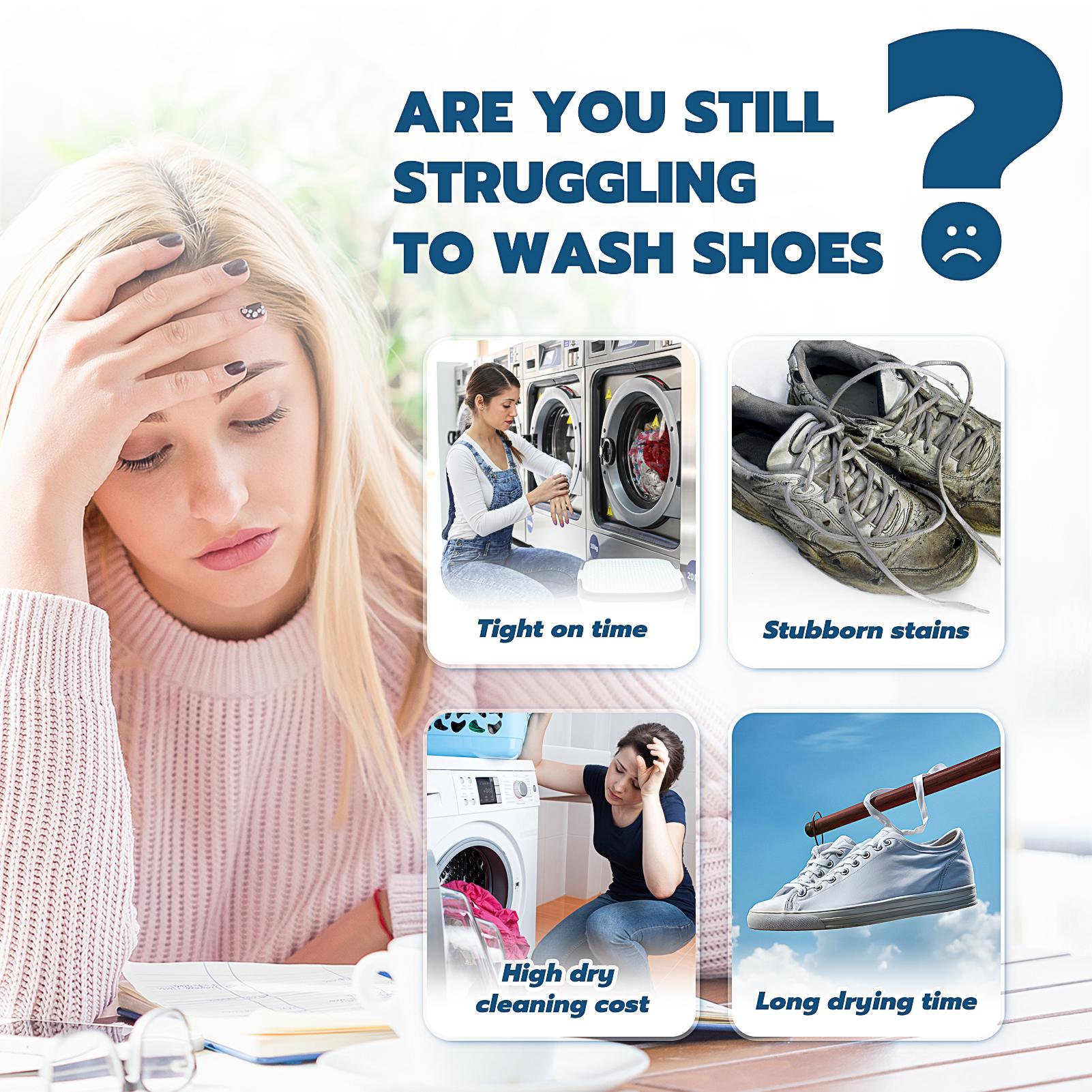 Gihen Shoe Cleaner Kits (9.17 oz), Water-Free Foam Shoe Cleaner with Shoe Brush and Shoe Cloth, Sneaker Care, Ideal for Footwear, Full Grain Leather, Rubber, and more Comfort Bedroom