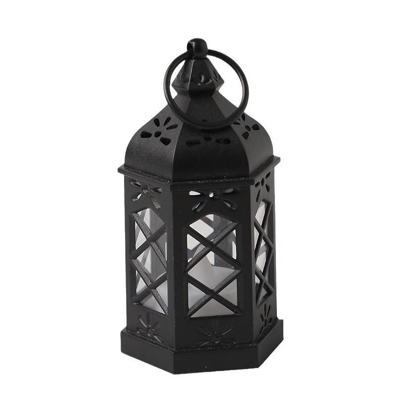 1/3Pcs/Set Ramadan Decorative Small Lanterns, Retro LED Electronic Candle-style Wind Lamps for Atmosphere, Eid al-Fitr Glowing Portable Lanterns, Hanging Lights for Festival Party Ambiance, Home Decoration