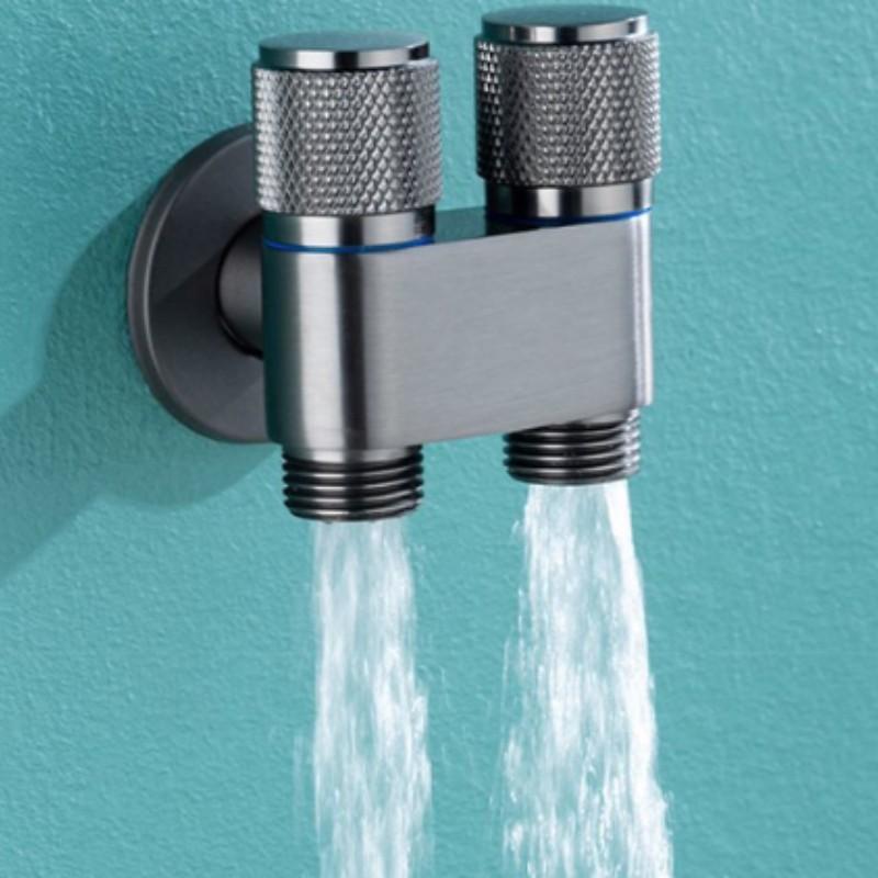 High-End Copper Shower Faucet, New Model Dual Control Water Spray, Powerful Sprayer for Bathroom, Durable Angle Valve Design