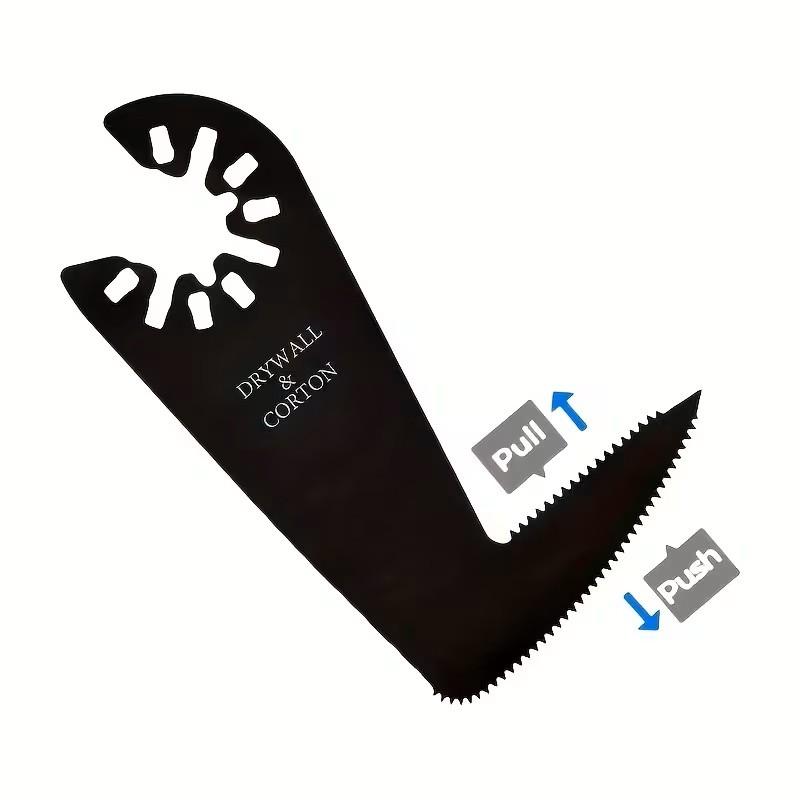 3 Piece Oscillating Multi-Tool Blades with Quick Release, Stainless Steel Teeth, Compatible with Most Cordless Drills and Oscillating Tools, Suitable for Drywall, Metal, Wood, and Construction Projects