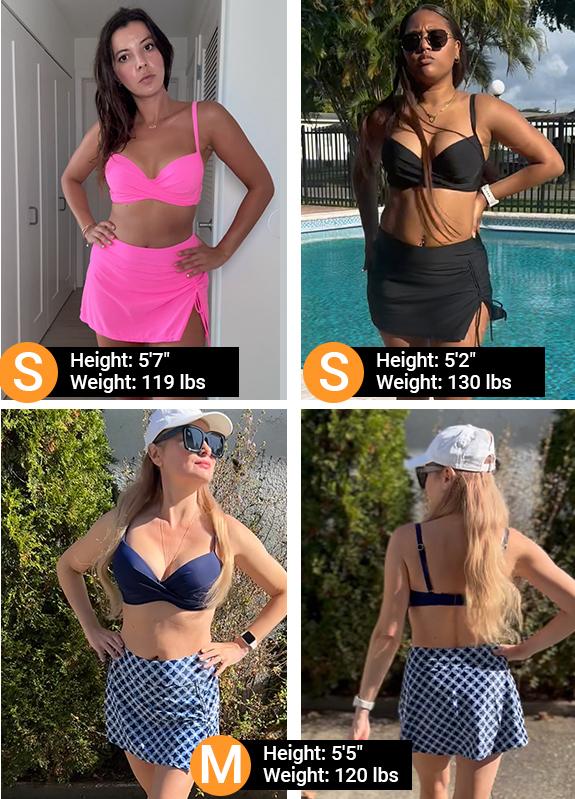 Yonique Womens Underwire Bikini with Skirt - Push Up Bathing Suit Two Piece High Waisted Swimsuit 2026 Swimwear