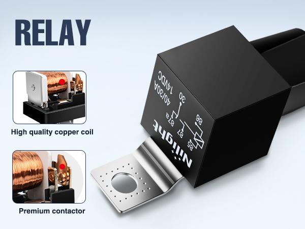 Nilight LED Light Bar 2PCS 18W Flood Off Road Lights 12V 5Pin Rocker Switch Wiring Harness Kit, Clear,White