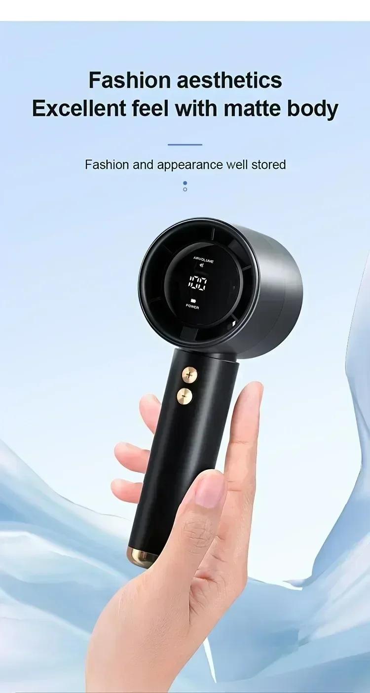 Mini High-Speed Handheld Fan, Portable Pocket Size, USB Rechargeable, Home Desktop Small Fan, Compact and Lightweight Design, Portable Cordless Fan
