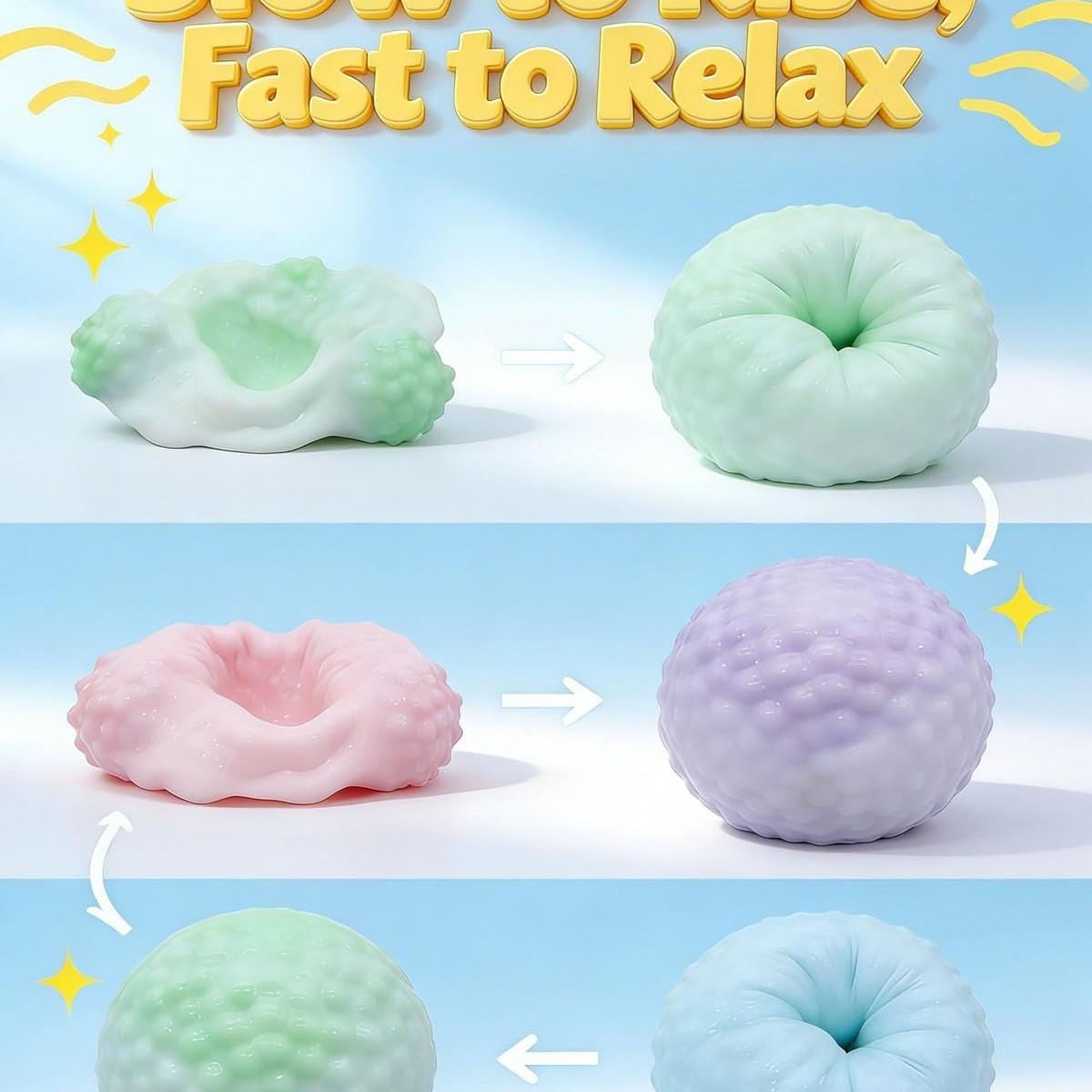 Squishy Crunchy Stress Ball, Sensory Fidget Toy, Stress Relief for Adults & Kids