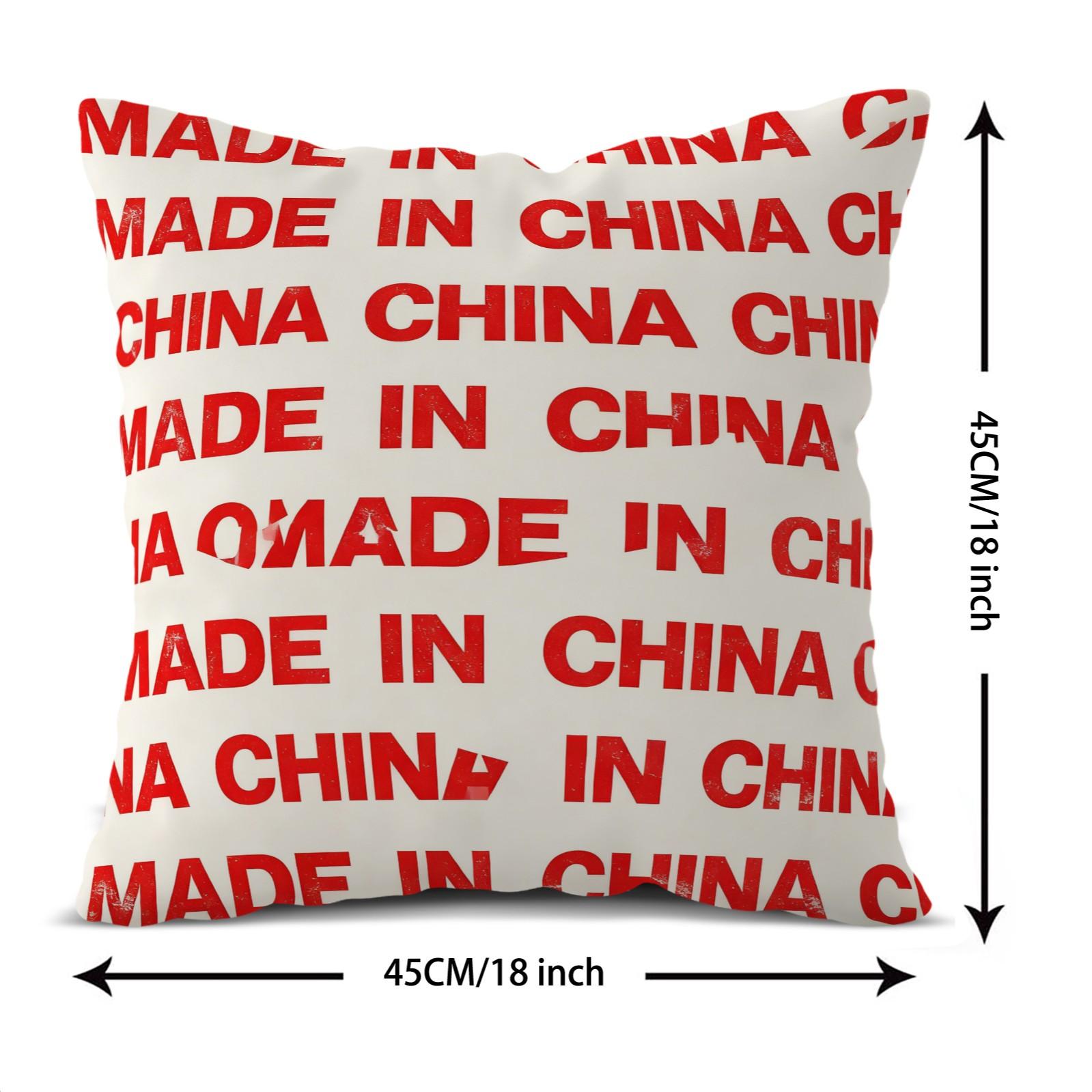 1 Pack Letter Themed Printed Throw Pillow, HD Digital Print Decorative Accent Pillow, Non-Fade Decorative Cushion for Couch & Bed, Minimalist Home Decor Pillow, 18×18 Inch