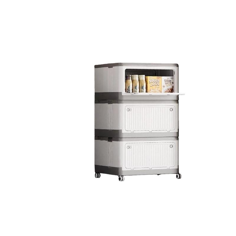 Modular Foldable Storage Box with Wheels | Stackable Design & Dustproof Lid | For Bedroom, Closet & Small Spaces | Collapsible Storage Organizer