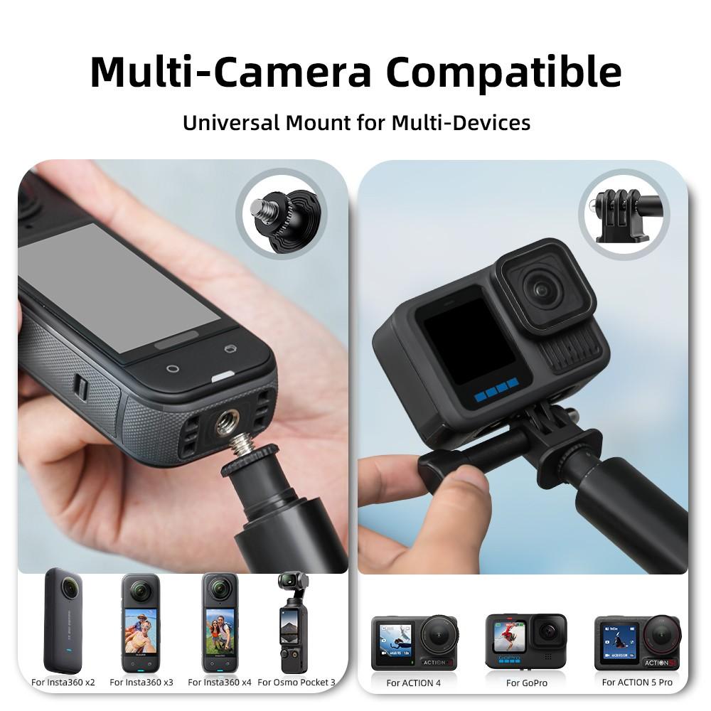 Pocket 4/3 Extended Selfie Stick, Action4 Extension Pole, Insta360 X5 Tripod Stand Accessory, Perfect for Photography Lovers