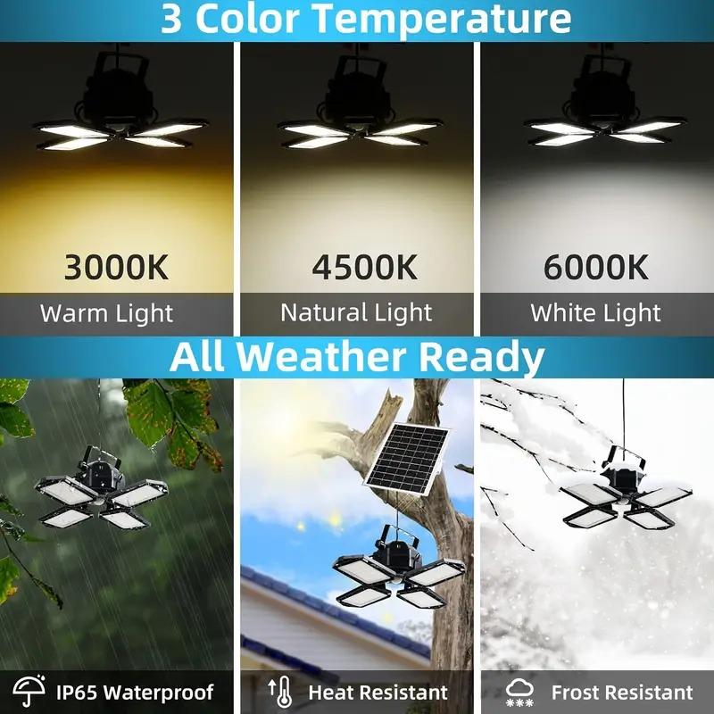 Solar Pendant Lights Indoor Led Outdoor Lighting 4 Mode Lighting Solar Powered Shed Lamp for Garage Garden Motion SensorLight