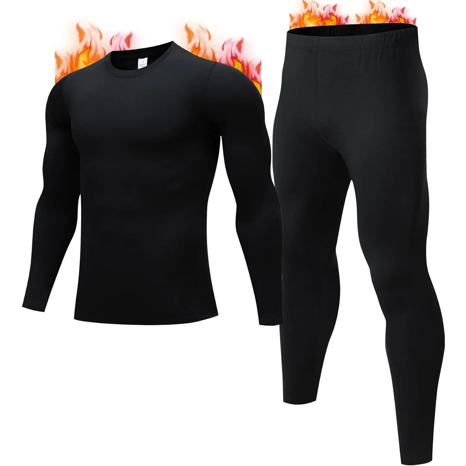 Men's Thermal Underwear Set - Fleece Lined Long Johns Base Layer for Cold Weather(Gift)