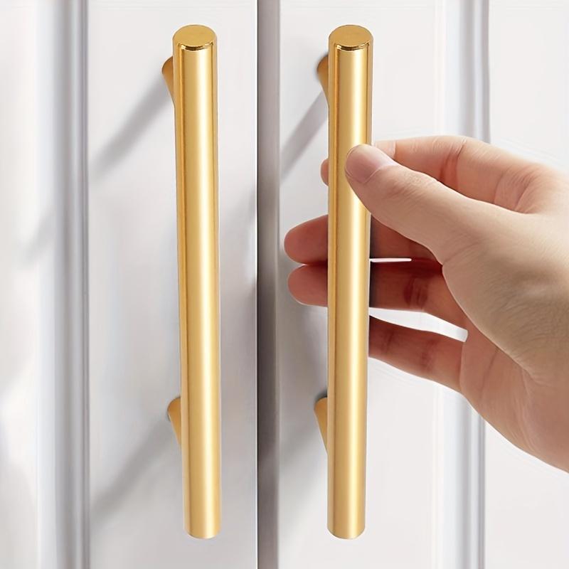 15-Pack Gold Stainless Steel Cabinet Handles - 5.9 Inch Brushed Arched Handles, Suitable for Kitchen Drawers, Includes Screws