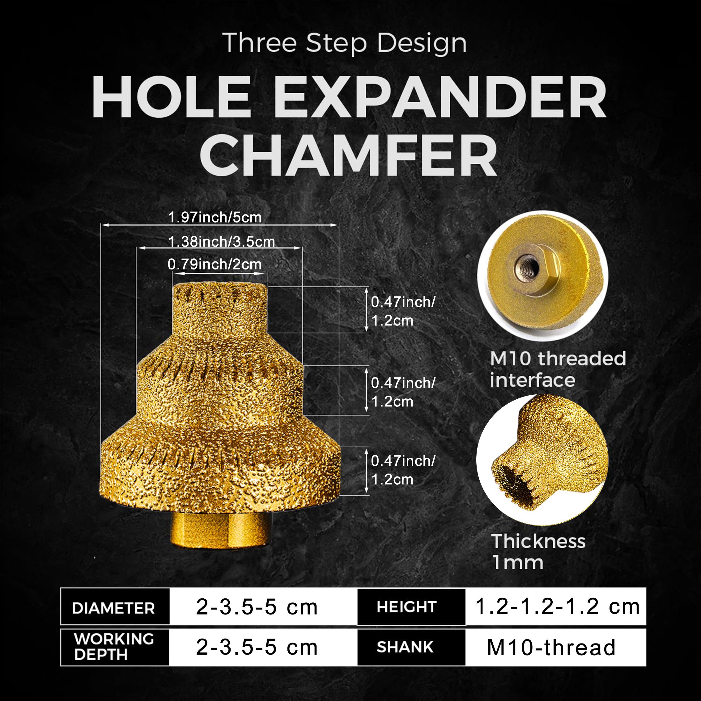 Diamond Core Drill Bit Set, Diamond Drilling Bits, M10 Thread, 20-35-50mm Sizes, Durable & Efficient Drilling for Marble Concrete Granite Tile