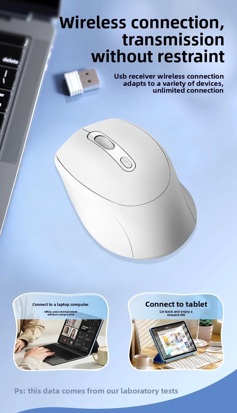 Dual Mode Wireless Bluetooth-compatible Mouse, Pc Mouse Wireless, Computer Peripherals, Bluetooth-compatible 5.0 Direct Connection, Low Latency, Long Battery Life, Ergonomic Design, Portable and Easy to Use