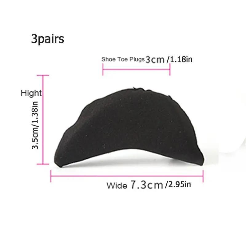 Toe Inserts For Shoes Too Big, 3 Pairs Shoe Inserts For Women & Men, Foam Toe Filler, Shoe Fitters, Foot Care