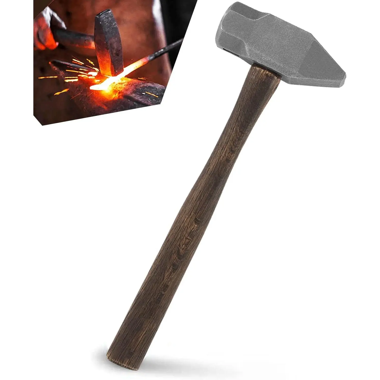 4LB Handmade Forge Hammer for Farrier, Knife Maker, Forging Tool