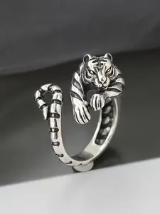 Vintage Tiger Ring, 3D Relief Open Ring, Zodiac Tiger Ring, Unisex, Daily Wear, Zodiac Memorial, Unique Fashion Jewelry