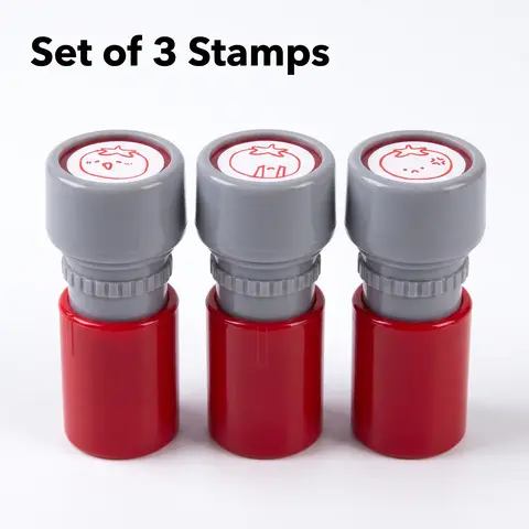 Cute Tomato Expression Stamp, 3 Counts/set Round Stamp, Lovely Stamp for DIY Scrapbooking, Journaling, Gift Wrapping, Greeting Card, Handcraft, Scrapbooking Stamping