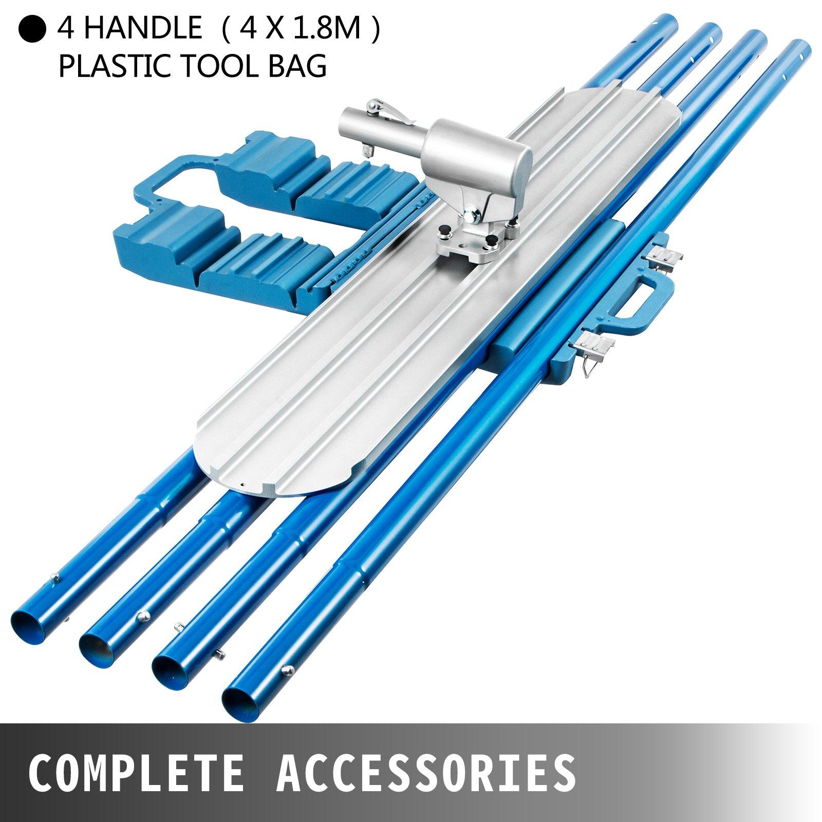 【Father's Day gift】VEVOR Bull Float Magnesium Concrete Float 48 x 8\" Round End Concrete Float Tool Cement Tool Bull Concrete Kit Bull Float with 4 Float Handle Bull Float Bracket Concrete Tools Finishing Bull Float