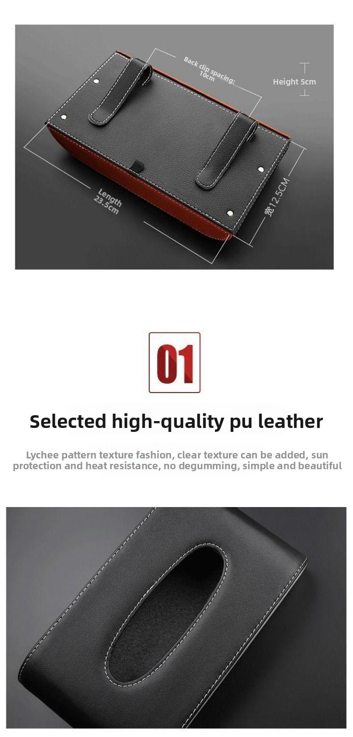 Car Tissue Box for Car Visor Hanging Auto Paper Towel Holder Vehicle Interior Accessories Car Napkin Dispenser for Rear Seat Dashboard Storage Automotive Supplies