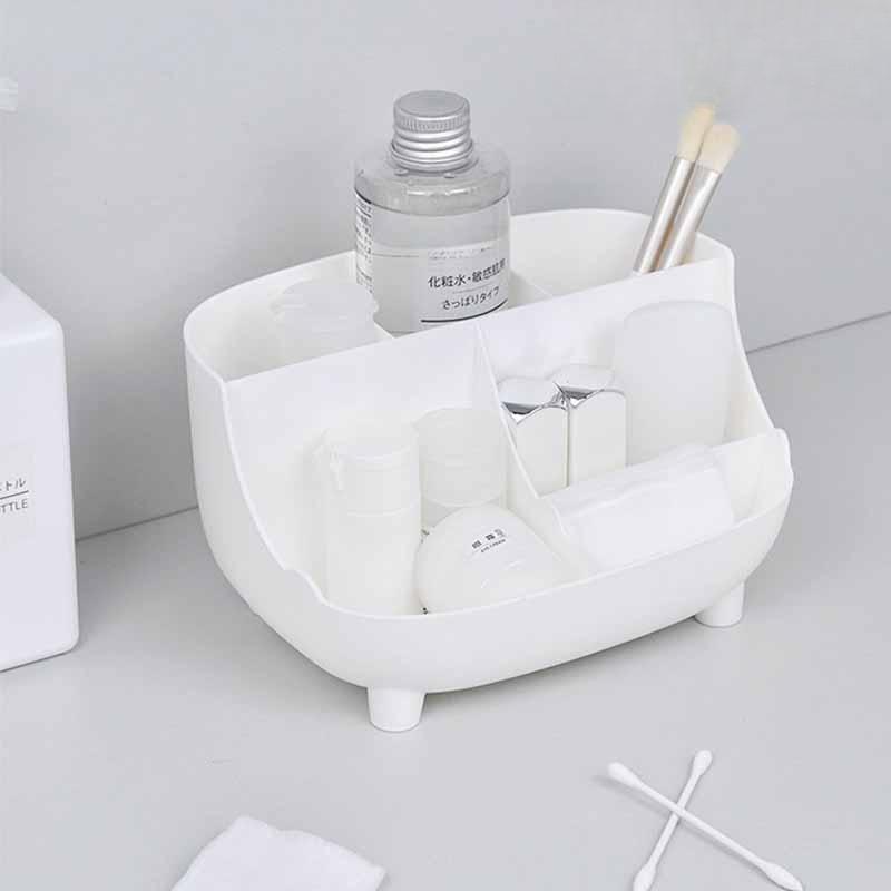 Multifunctional Large Capacity Desktop Organizer, Makeup & Stationery Storage Box with Multiple Compartments, Dustproof Portable Case for Dorm, Office, School Supplies