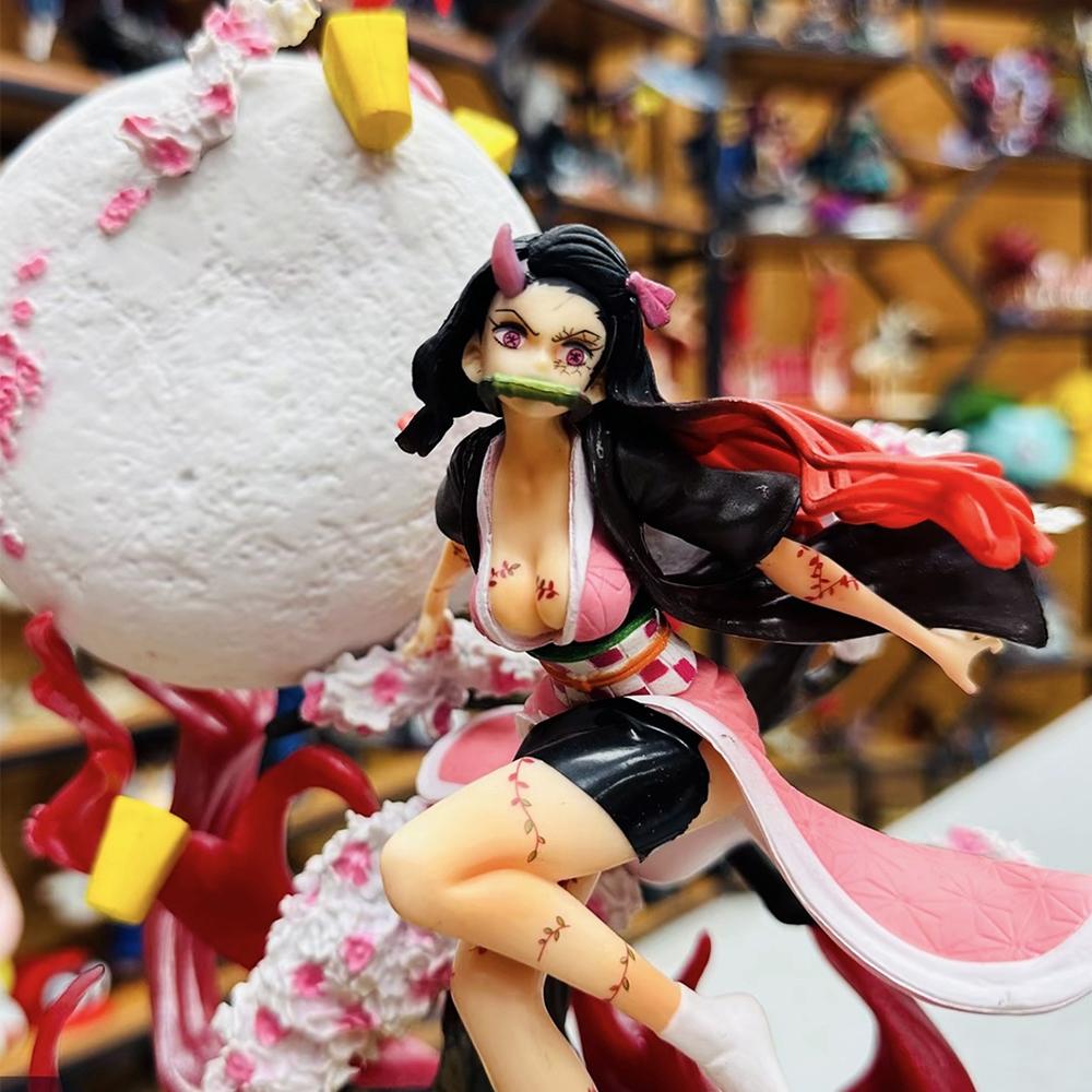One Piece Demon Slayer Kimetsu no Yaiba Nezuko Kamado Figure, The Ultimate Anime Collectible，Nezuko Kamado Blood Demon Art Statue, Desktop Statue! Best Gift for Demon Slayer Lovers，Perfect Desk Decor for Otakus