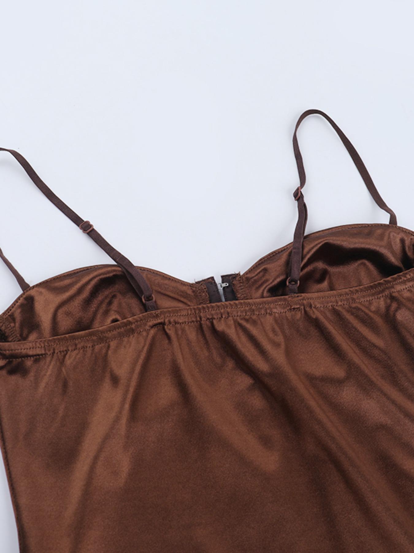 Elegant Satin Smooth Hook-And-Eye Waist Cincher Top, Slimming Chest Accent Tank Vest, European and American Style, Women's Fashion, Shapewear, Fit