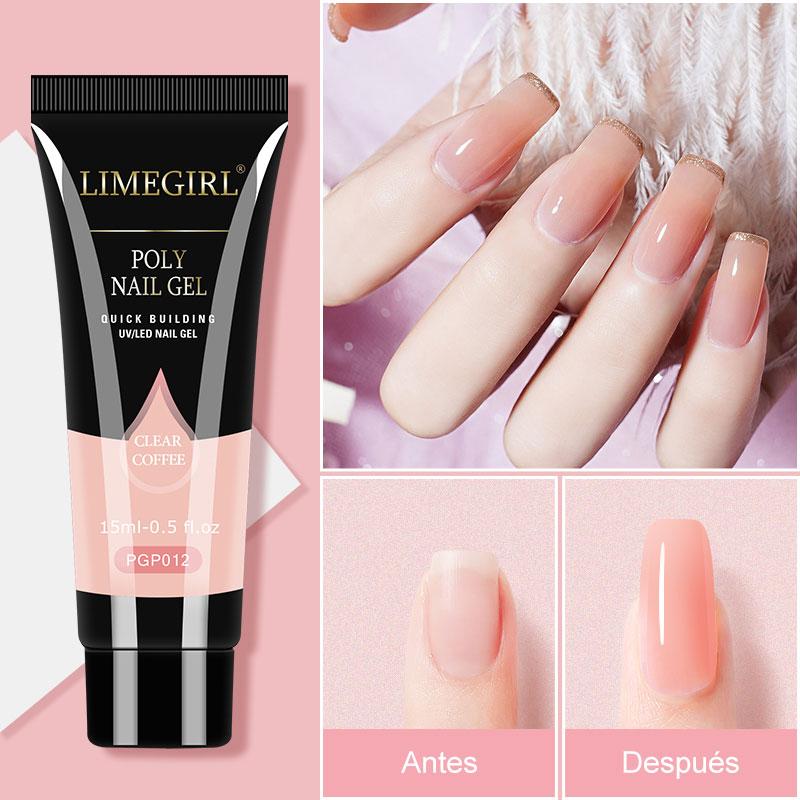 LIMEGIRL Gel Nail Polish Set with UV Lamp 35-Piece Classic Pink, White, Nude and Blue-Purple Gel Polish Set with Manicure Tools Suitable for All Seasons The Perfect Gift for Nail Enthusiasts