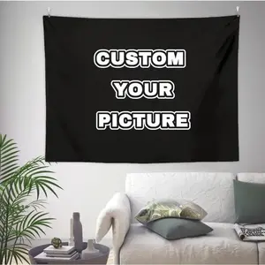 Custom Photo Tapestry - Personalized Wall Decor Backdrop Ideal Gift for Holidays, Birthdays and Commemorative Events w/ Hanging Kit!