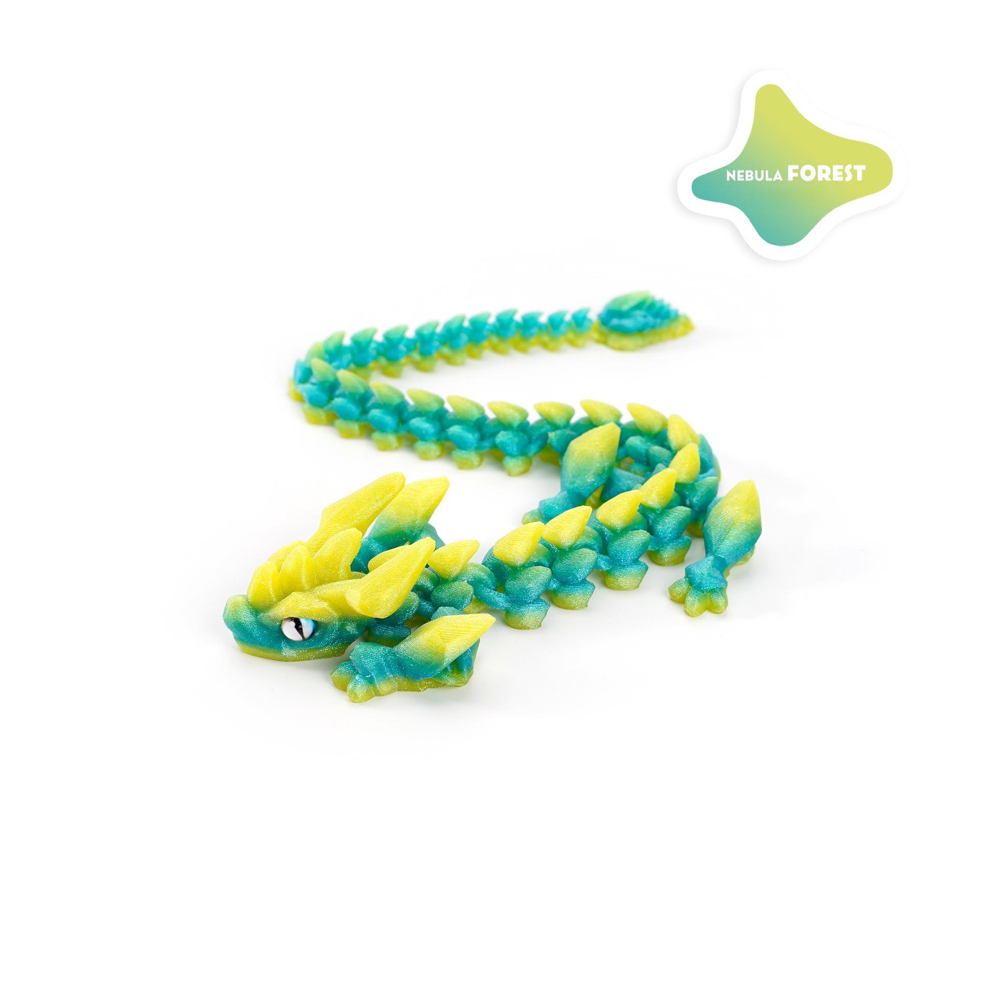 3D Printed Jointed Crystal Dragon Figurine, New Collectible Hand Model Set, Decorative Mythical Creature Ornament