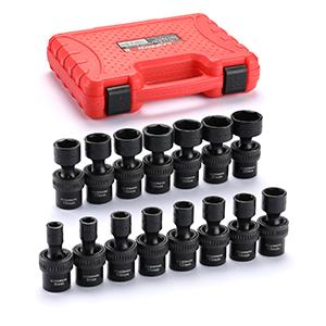 CASOMAN 15 PCS 3/8" Drive Standard Universal Impact Socket Set, 6-Point, Metric, 8mm - 22mm, #TikTokShopBlackFriday