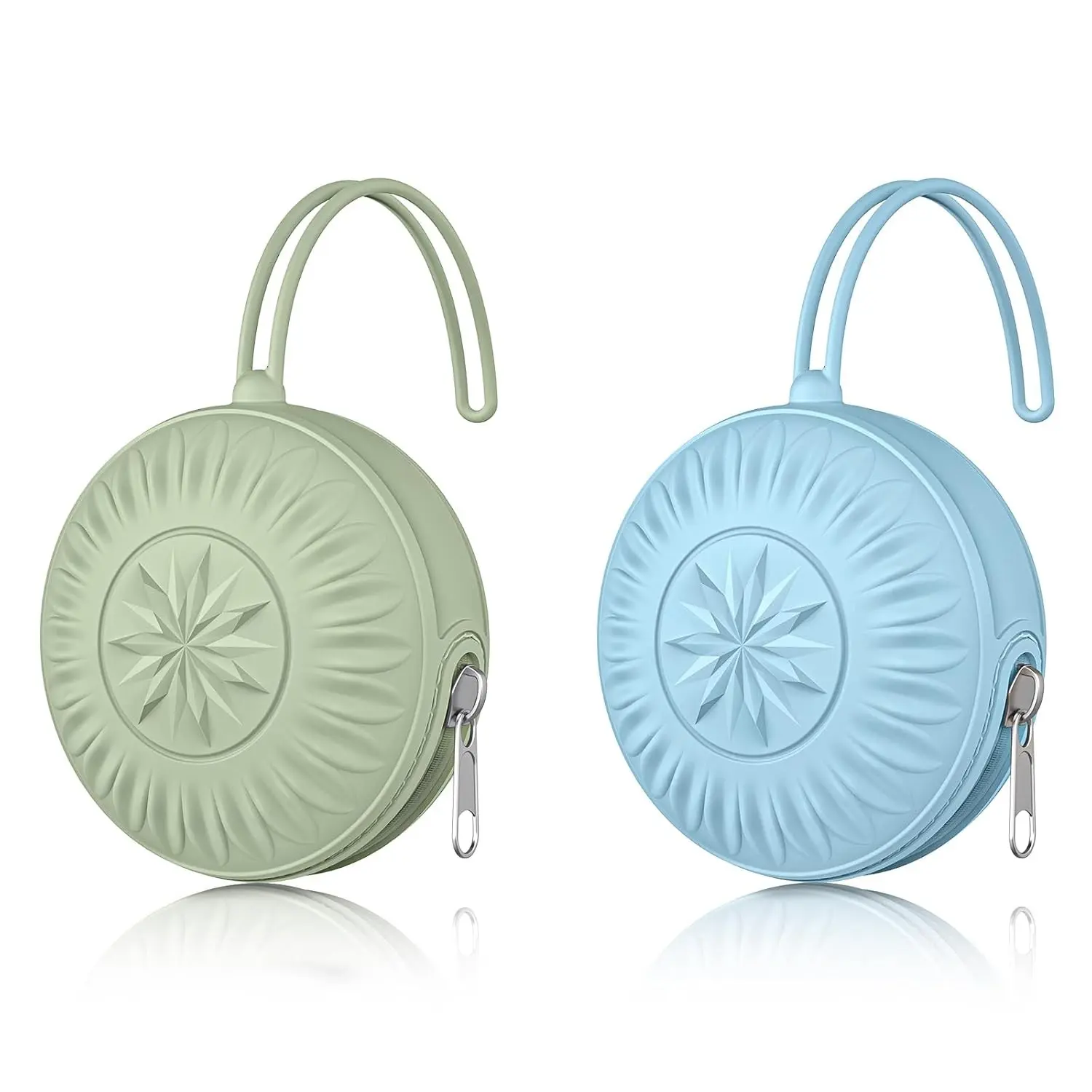 2 Pack Portable Silicone Pacifier Holder Case for Newborn Baby, Diaper Bag Pacifier Case Cover Pouch(Gift)