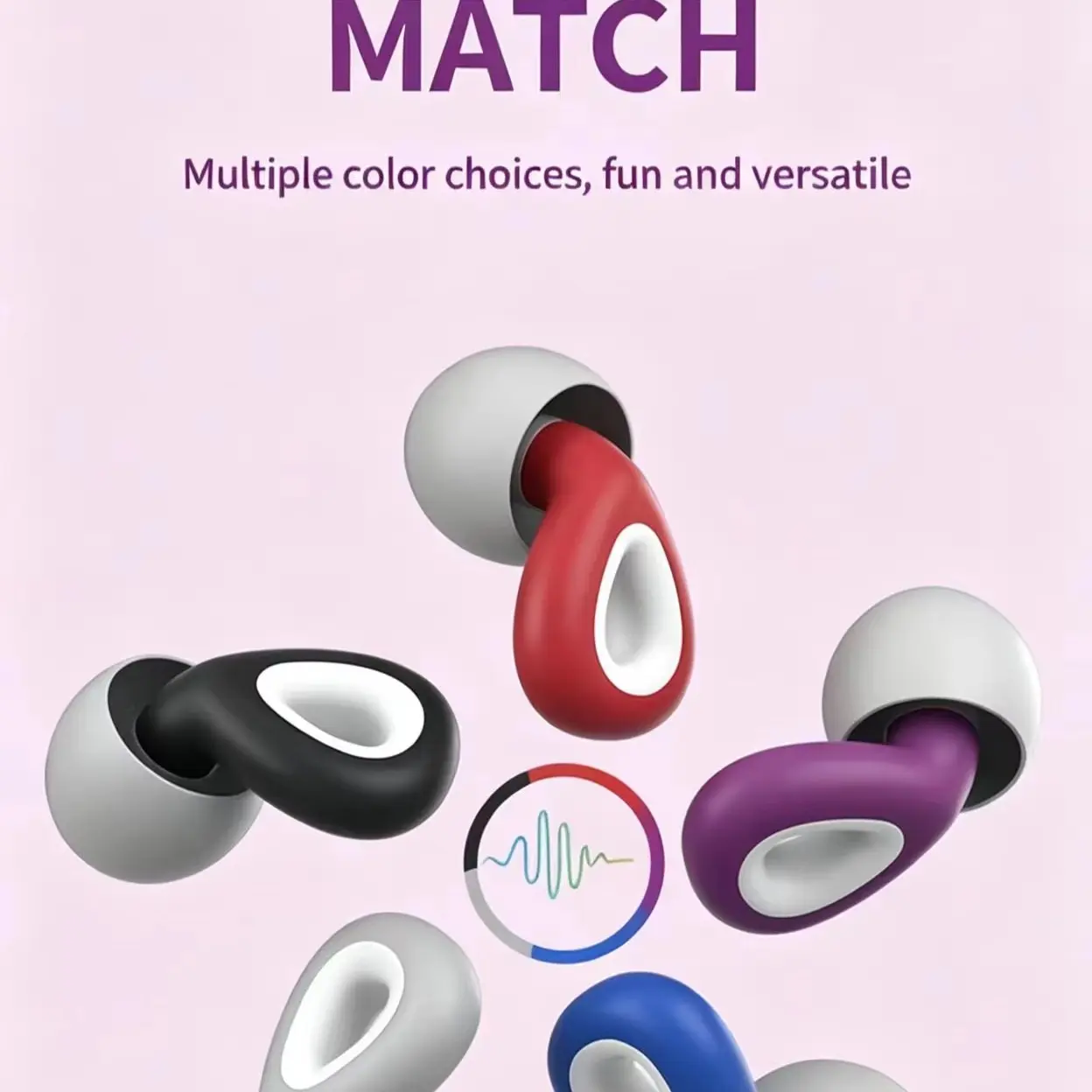 Reusable Silicone Earplugs, 30db Noise Reduction, Replaceable S/m/l Eartips, Multiple Sizes, Soft Comfort for Sleeping, Snoring, Travel, Study, Concert