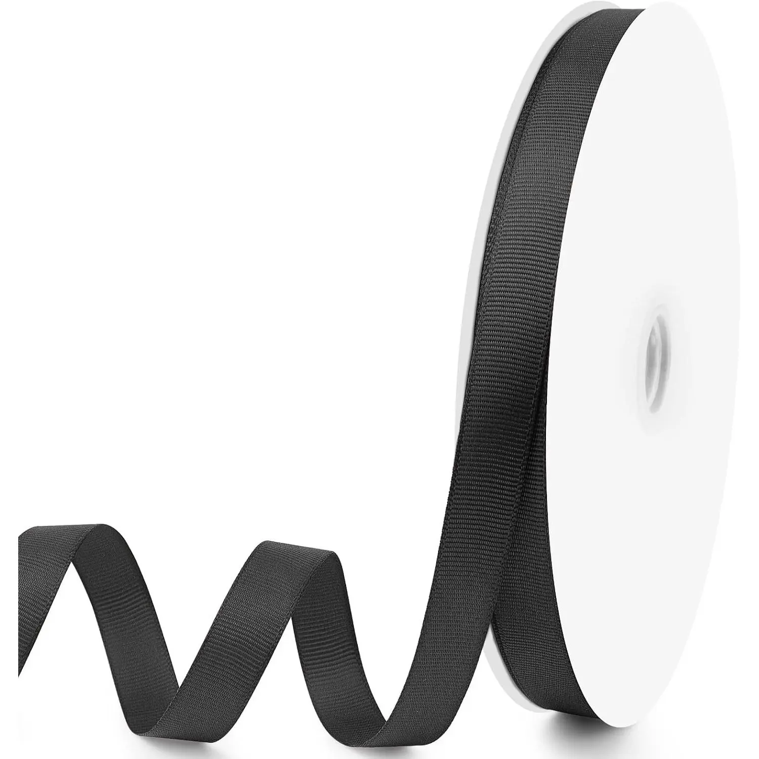 5/8" X 100 Yards Black Grosgrain Ribbon, Premium Grosgrain Ribbon for Sewing, Gift Wrapping, Bow Making, Wedding Decor, Wrapping and More (Black)
