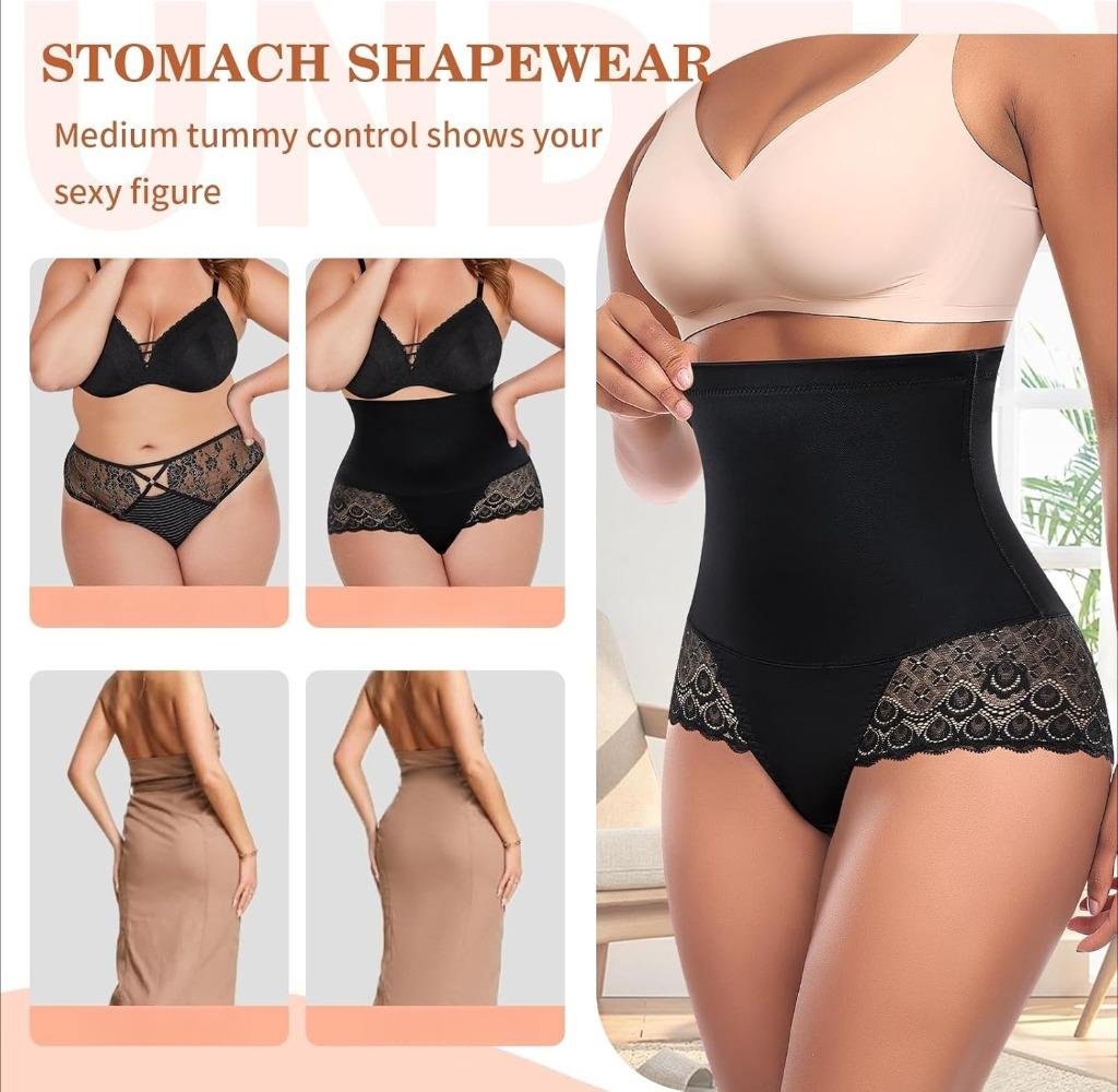 Women Tummy Control Shapewear Panties High Waist Body Shaper Underwear Lace Shaping Girdle Briefs