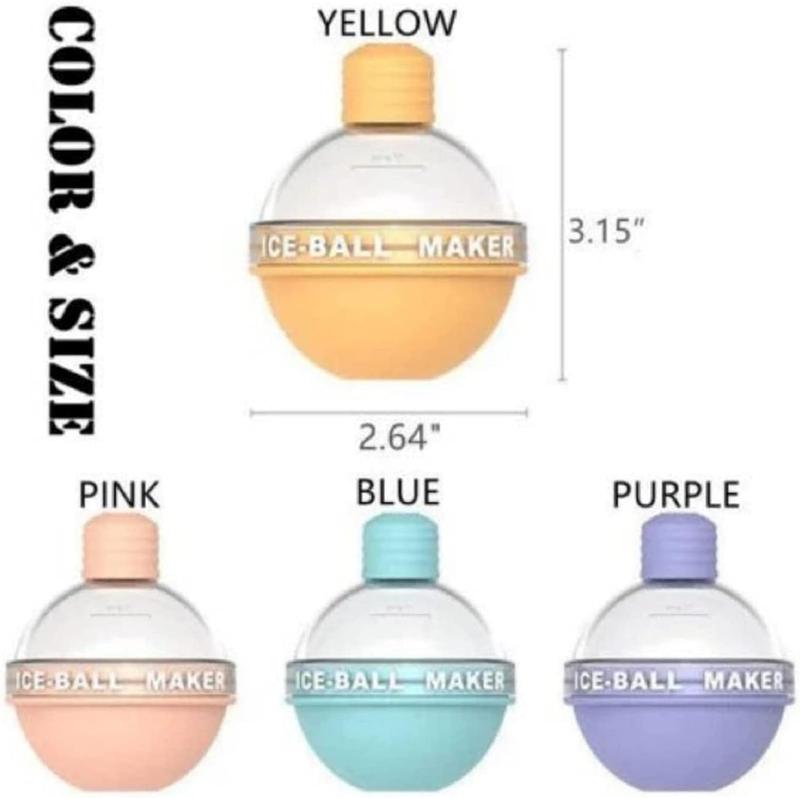 3PCS-2025 summer creative light bulb ice mold, whiskey ice ball making machine mold, whiskey drink cocktail drinking round ice freezing mold, reusable, arbitrary color
