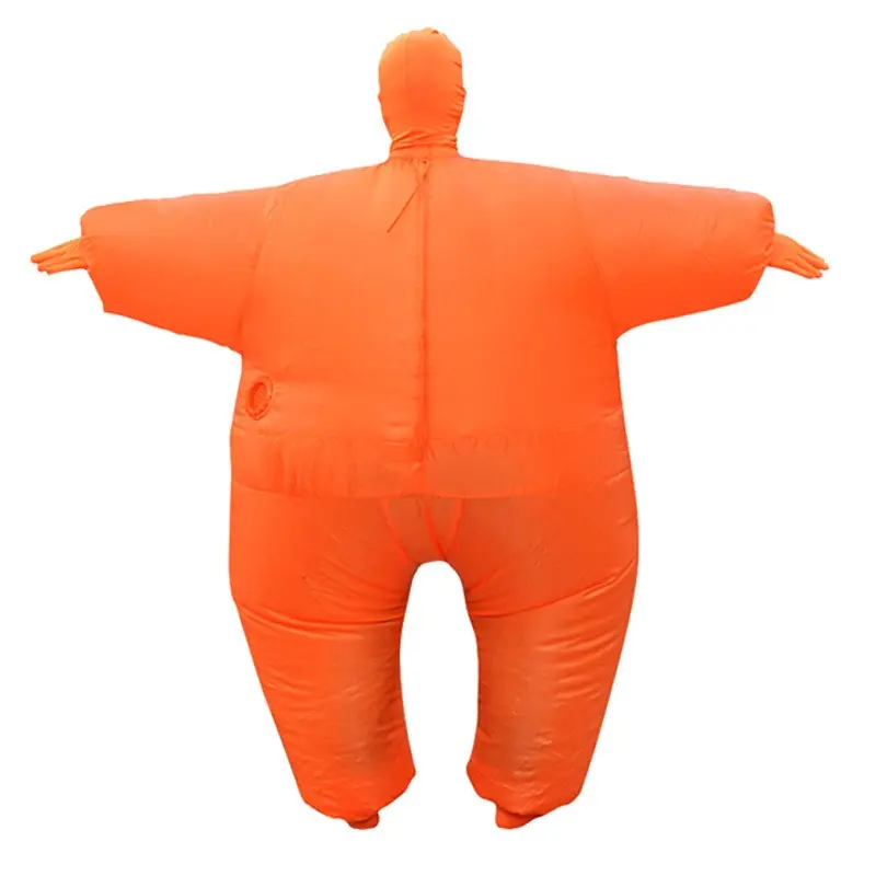 Orange Inflatable Sumo Fat Suit Giant Belly Mascot Costume Party Wear 155-190cm Fit Party Prank Prop