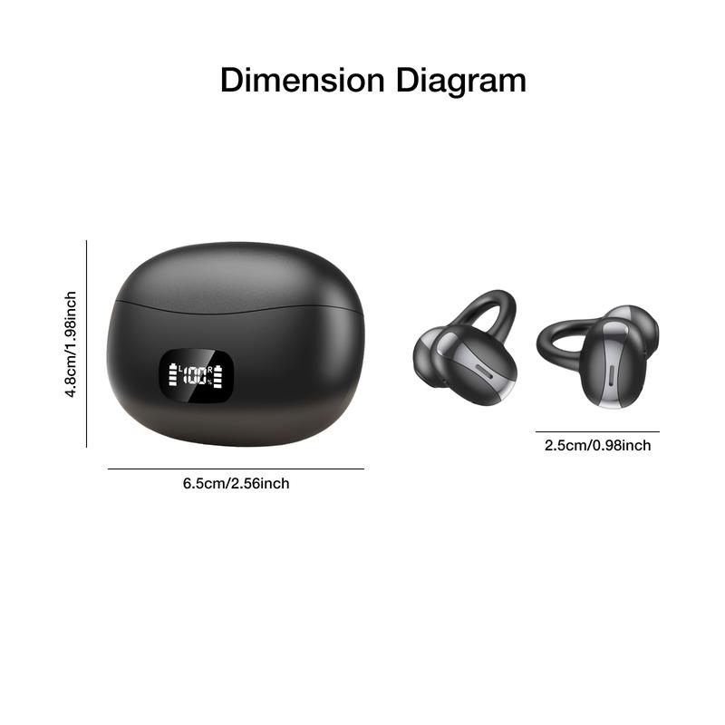 Noise-Canceling Bluetooth-compatible Earbuds, Long Battery Life, Ipx-5 Water Resistant, Ergonomic Design, LED Display, Wireless Connectivity