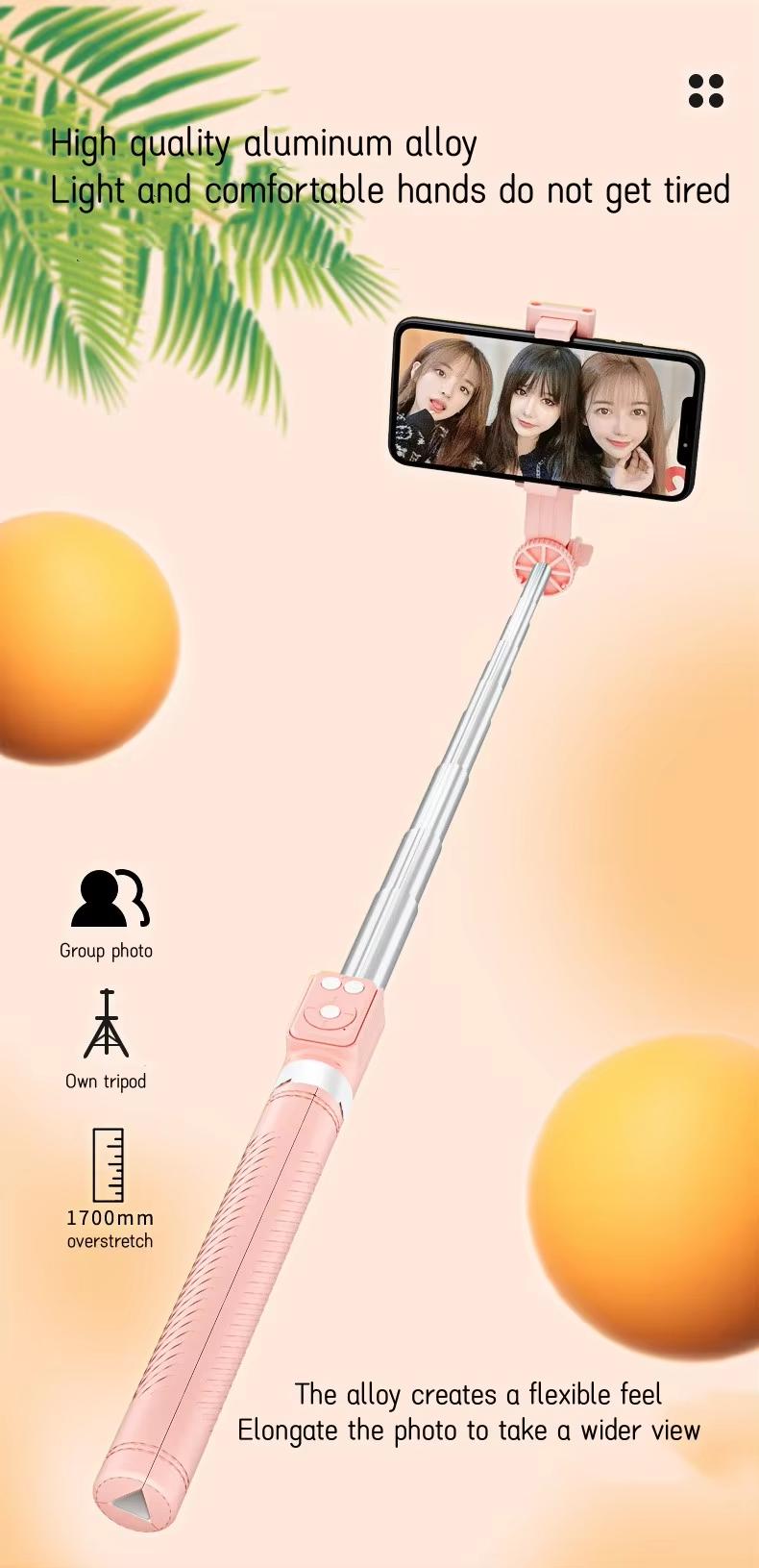 67 Selfie Stick Tripod with Ring Light 360°Rotation, Dual Fill Lights, Selfie Light，Wireless Remote for iPhone Android phone tripod for Vlog stand content Gifts