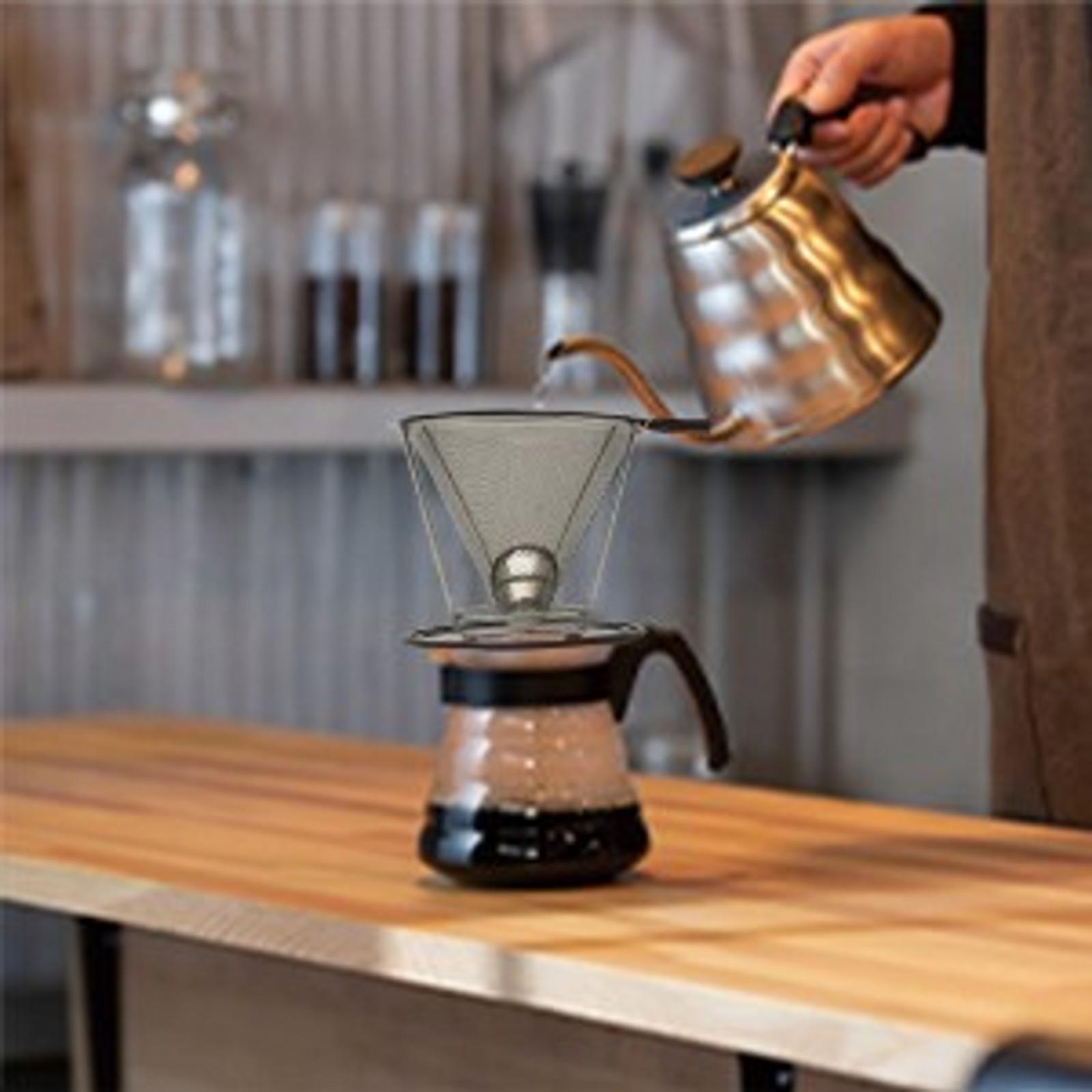 Pour Over Coffee Dripper, Stainless Steel Filter,Easy to Clean Paperless pour over coffee maker,Reusable Filter,Cone Dripper with Removable Cup
