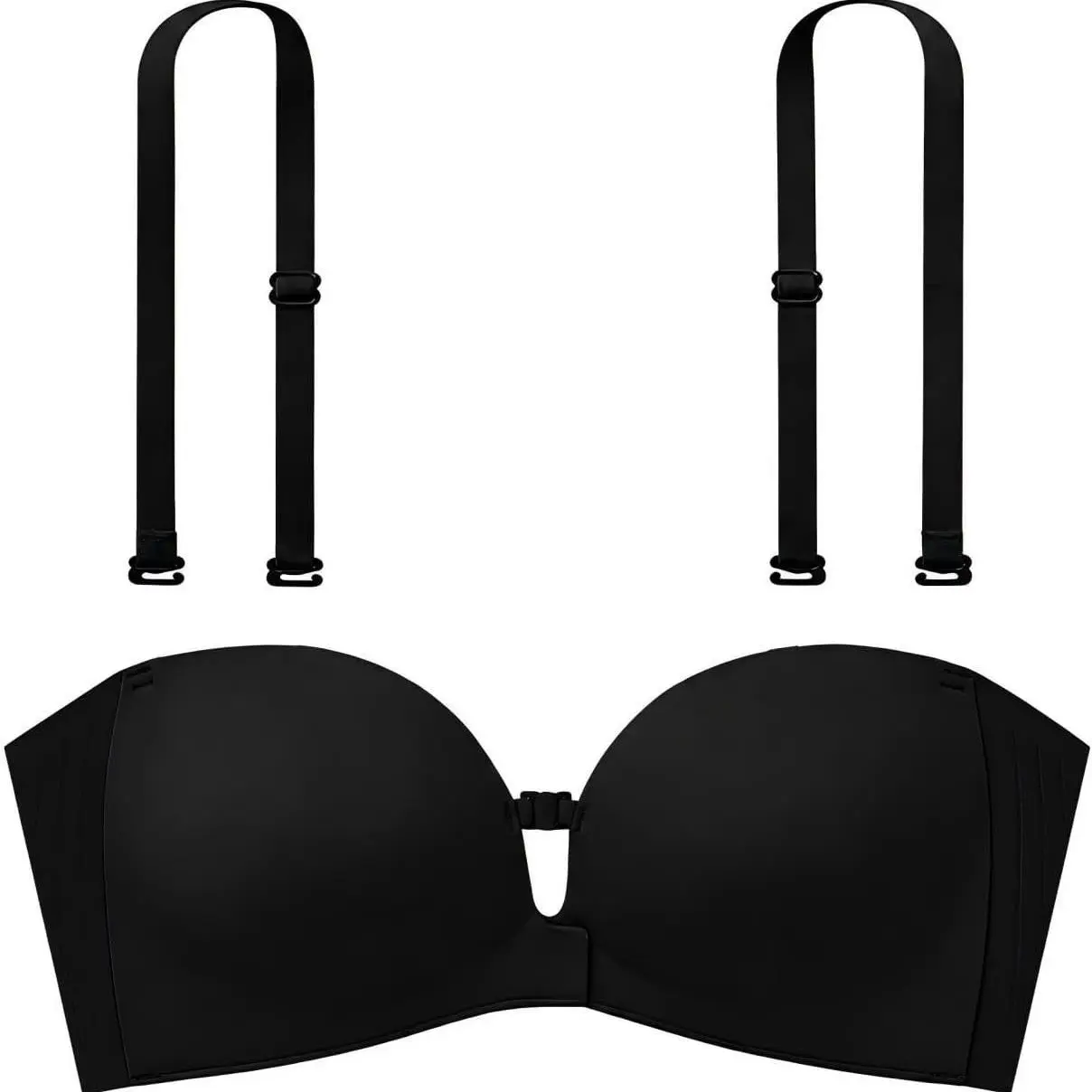 Strapless Front‑Clip Jelly Bra Wireless Non‑Slip Push‑Up