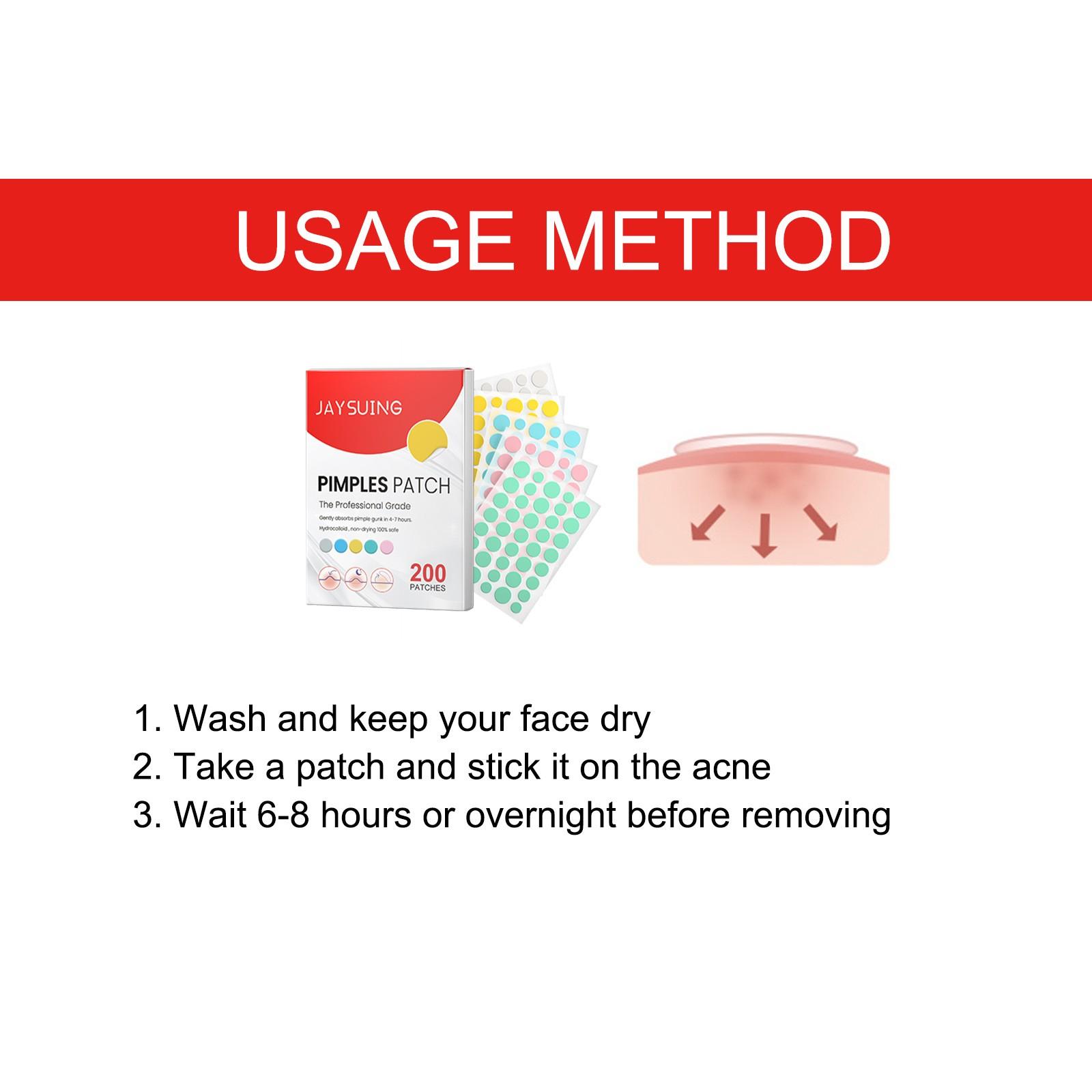 Acne patches, made of hydrocolloid material, cute star-shaped acne patches, colorful acne patches, containing tea tree oil, salicylic acid, and centella asiatica oil, 200 patches per pack, for skin care and repair.