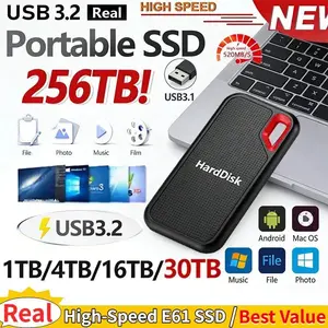 128TB Portable SSD Original 1TB External Hard Drive USB3.1 Type-C High Speed Solid Disk 16TB Mass Storage for Phone/Loptop/Mac