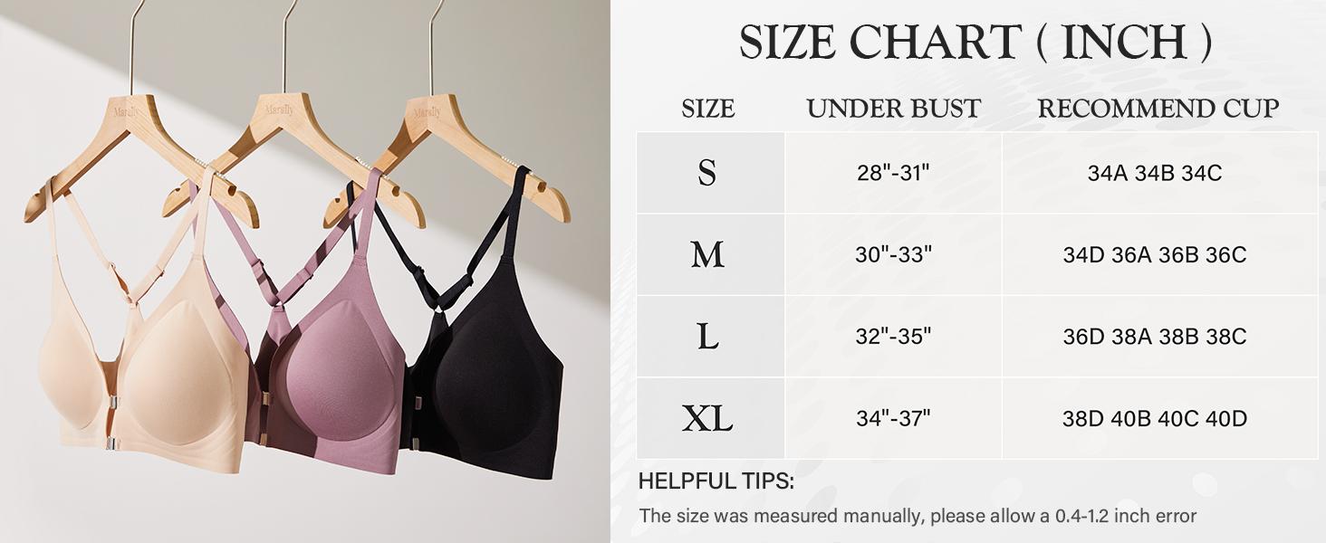 Deangelmon Women’s Magnetic Front Closure Wirefree Bra, Easy On & Off, Light Support, Deep V-Neck Racerback, Stretchy Comfy Bralette Deangelmon Women’s Magnetic Front Closure Wirefree Bra, Easy On & Off, Light Support, Deep V-Neck Racerback, Stretchy Comfy Bralette