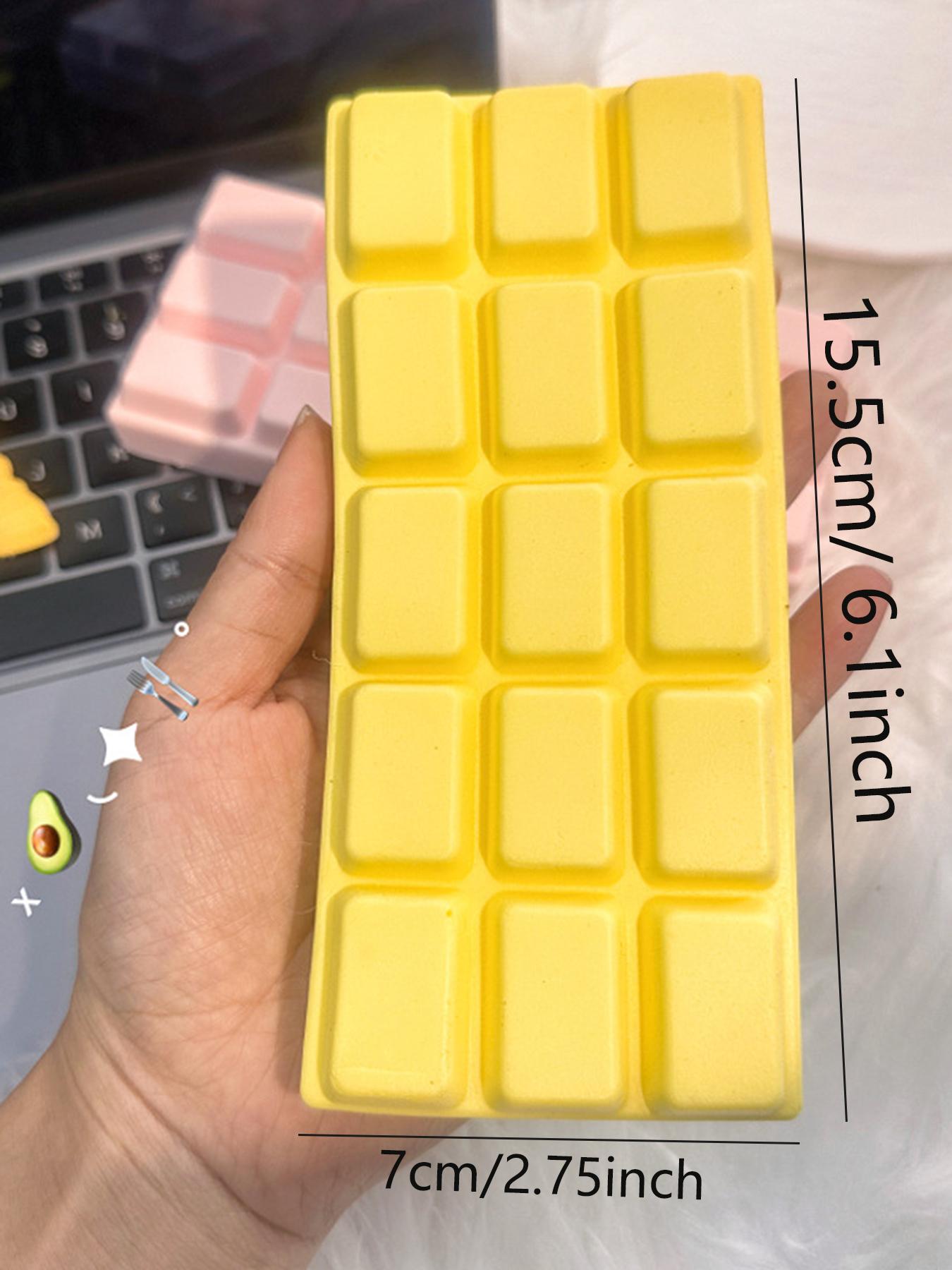 1pc-Simulation of eating and playing chocolate board slow rebound kneading music wet soft sticky hands.