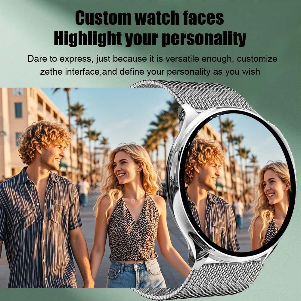 1.52 Inch Fashion SmartWatch Digital Watch with Multiple Health Tracker Sport Modes Notification Reminder Voice Assistant Motion Trajectory Custom Photo BT Call Sports SmartWatches For Women Gift Multifunctional