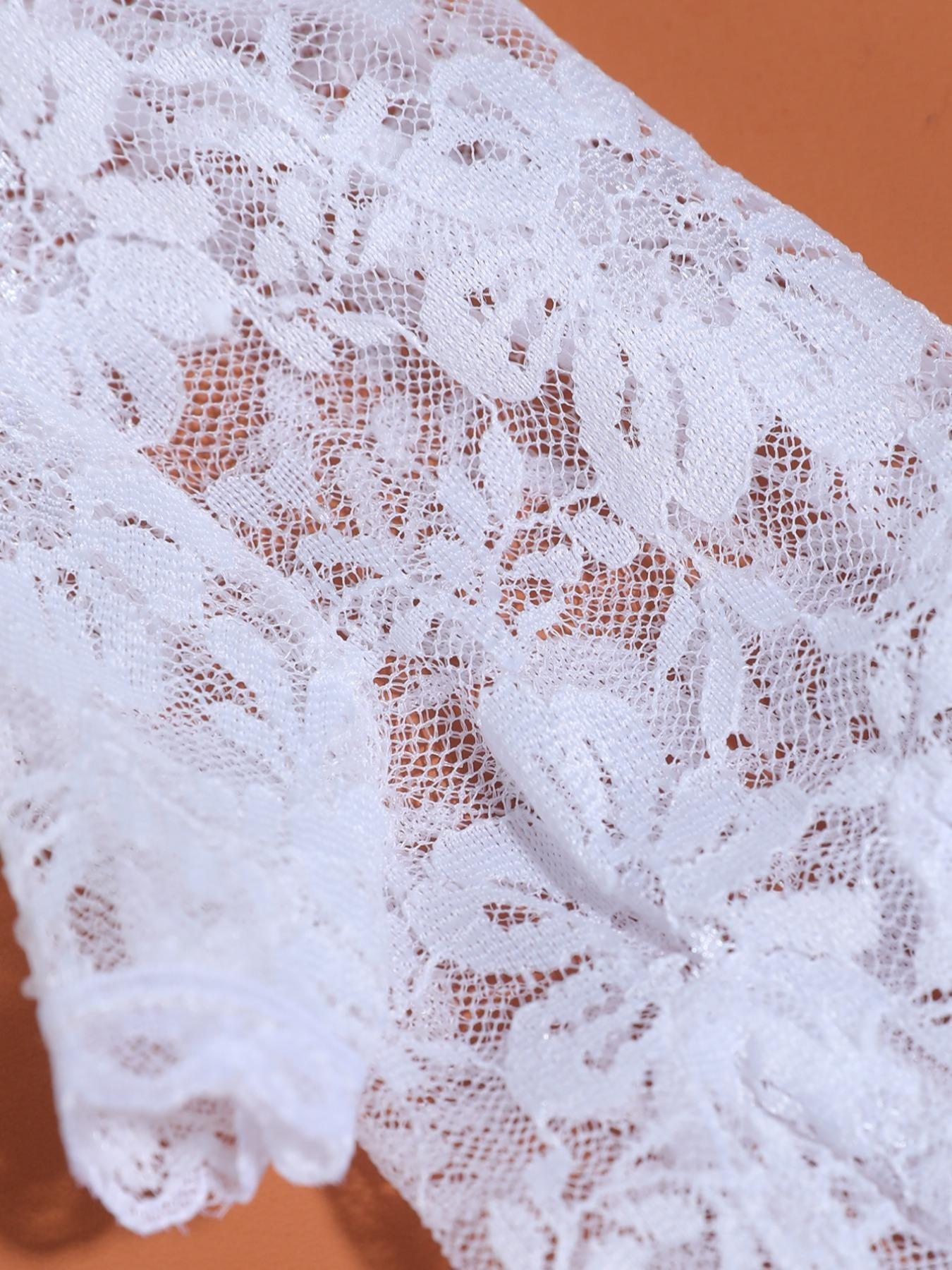 Women's Lace Fingerless Gloves, Elegant Vintage Floral Lace Ballroom Gloves, Tea Party Costume Gloves, Thin Sheer Wrist Gloves