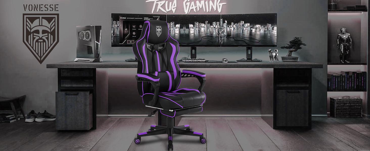 【Black Friday Special】High-end Multifunctional Adult Gaming Chair with Footrest, Reclining Computer Chair, Adjustable Height Massage Feature, Gaming Chair, Large High-Back Gaming Chair, Ergonomic Heavy-Duty Computer Gaming Chair, Supports 300 lbs V3009A