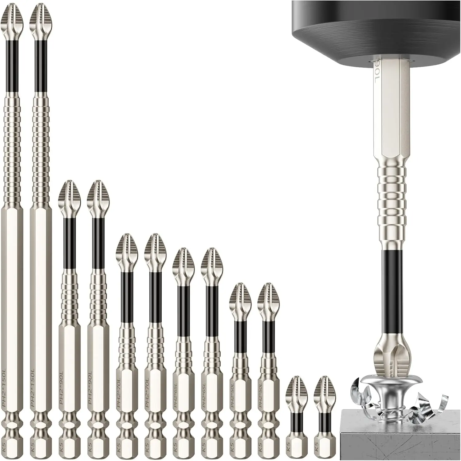 impact driver bits 12-Pcs High-Quality Screwdriver Bit Set, Hand Tool for Home Repair, Hardware Maintenance