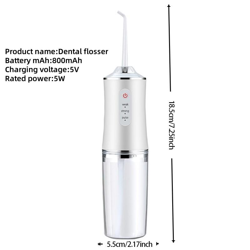 Electric Water Flosser, Portable Rechargeable Oral Irrigator with 4pcs Multifunctional Nozzle for Home & Travel, Personal Oral Care Appliance, Oral Hygiene Kit, Dental Water Flosser, Cordless Water Flossers