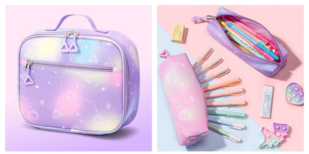 Fimibuke 3PCS Waterproof Oxford Cloth Backpack for School,Bookbag Set with Lunch Box & Pencil Case,colorful/Laptop/Corduroy/Embroidery school bag for Elementary Middle High School,Backpag with Stationery,Back to School Gift,Birthday's Gift